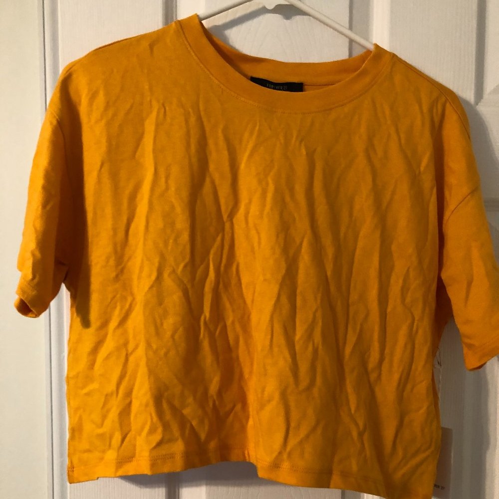 Cropped Boxy Orange Tee